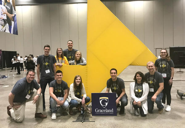 The 2018 Graceland Enactus team.