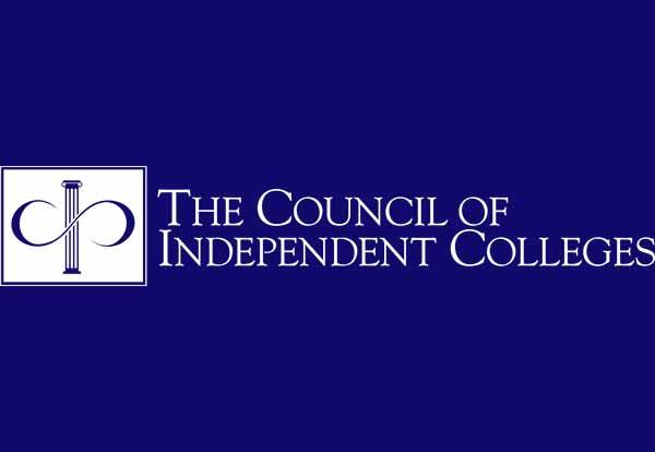 The Council of Independent Colleges logo in navy and white