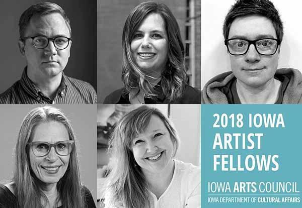 Julia Franklin, two male and two female art fellows: 2018 Iowa Artist Fellows. Iowa Arts Council. Iowa Department of Cultural Affairs