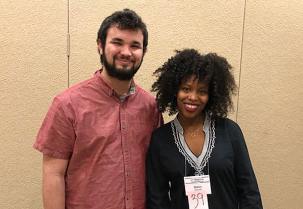 Graceland theatre students Andrew Dipoto and Haley Johnson