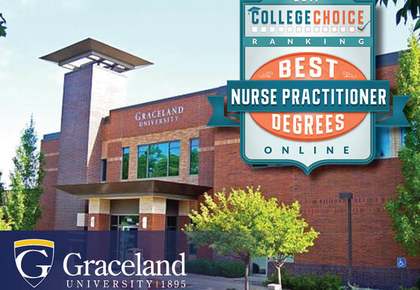 Graceland University 1895: College Choice Ranking Best Nurse Practitioner Degrees Online badge - Independence Campus