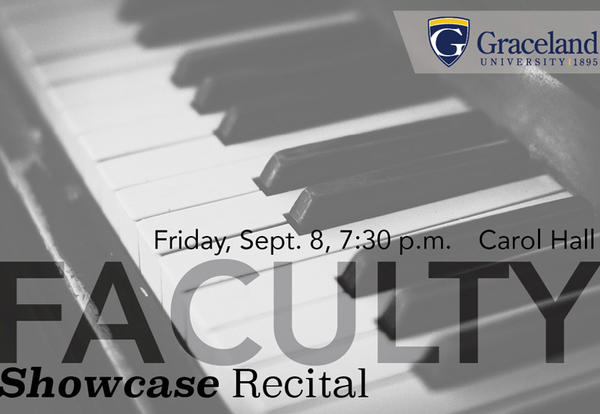 Music poster: Friday, Sept. 8, 7:30 p.m., Carol Hall, Faculty Showcase Recital