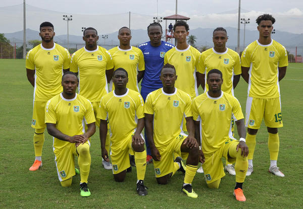 Graceland alum Brandon Beresford with the Guyana National Team