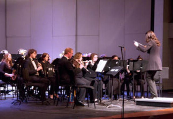 Graceland's Symphonic Band performing