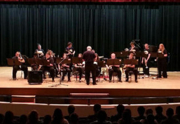 Brass band performs at Graceland's Shaw Family Auditorium