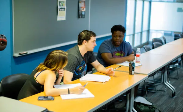 Students sitting together in class