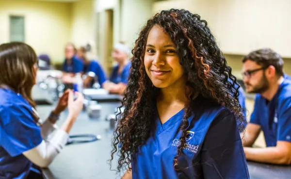 nursing student smiling at camera