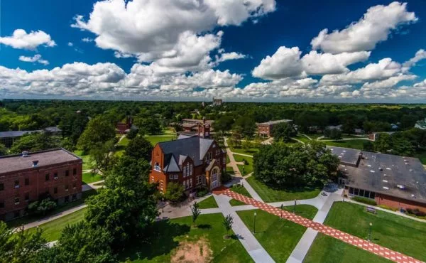 Aerial view of GU Campus