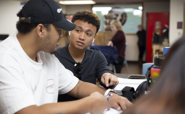 students study in library