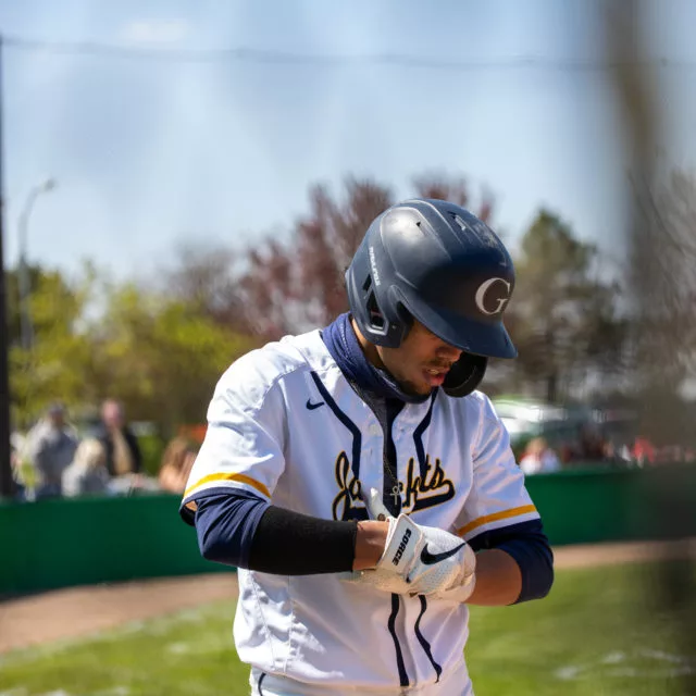 closeup of baseball student athlete