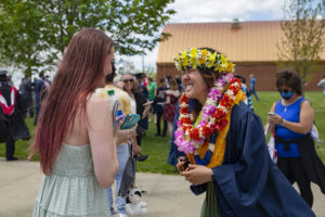 Students talking post graduation