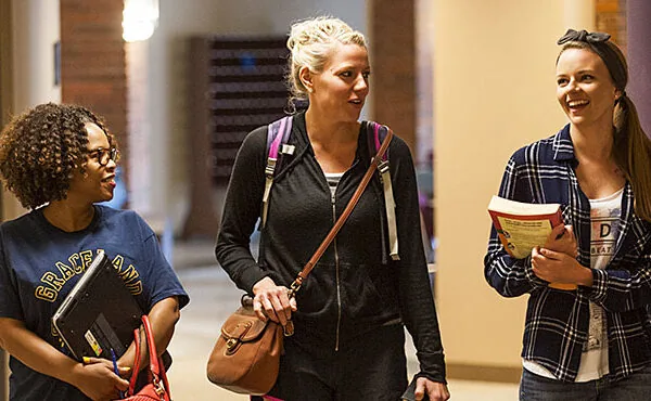 Students and staff on the Independence campus.