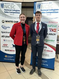 Camry Dillie and Harrison Sellars at the National Collegiate Sales Competition