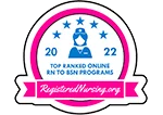 Recognized as a top online RN to BSN program in 2022 by Registered Nursing.org